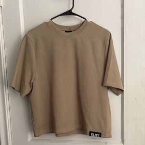 Beige Men's Short Sleeve Tee